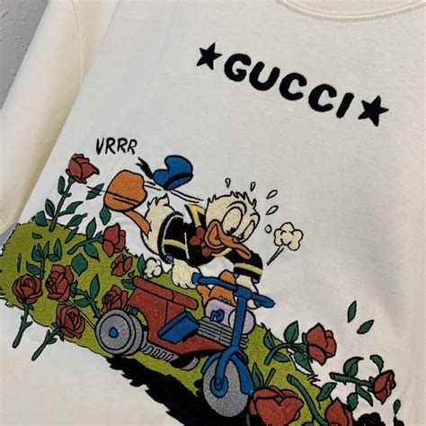 gucci donald duck t shirt fake|gucci t-shirt identification.